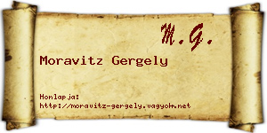 Moravitz Gergely névjegykártya