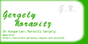 gergely moravitz business card